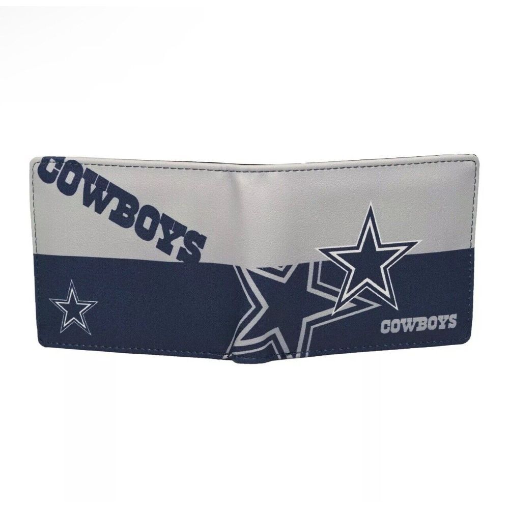 NFL Dallas Cowboys Men's Printed Logo Leather Bi-Fold Wallet‎